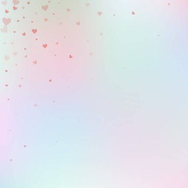 Kırmızı kalp aşk confettis. Sevgililer günü köşe c