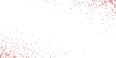 Pembe kalp aşk confettis. Sevgililer günü köşe
