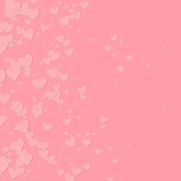 Le coeur rose adore les confettis. Gradien Saint-Valentin — Image vectorielle