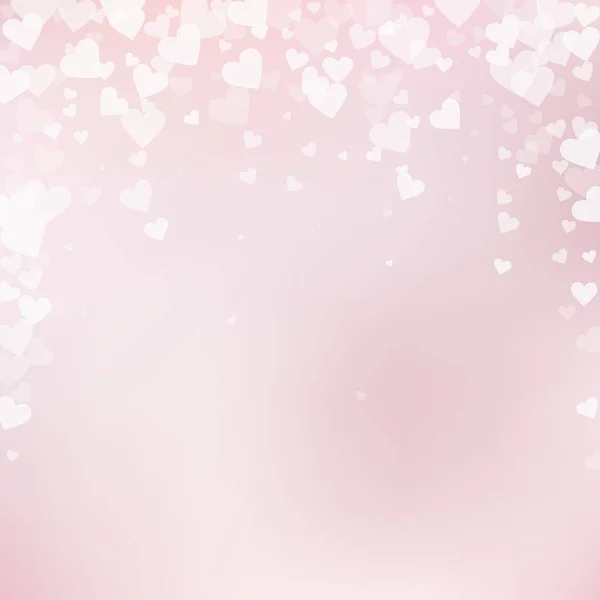 White heart love confettis. Valentine's day fallin — Stock Vector