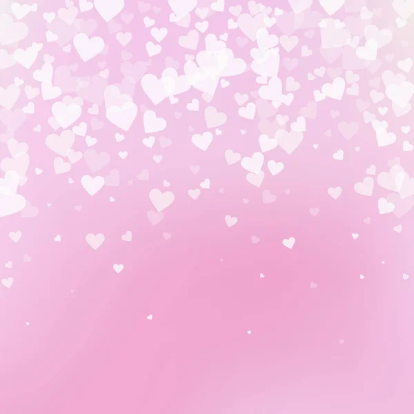 White heart love confettis. Valentine's day fallin — Stock Vector