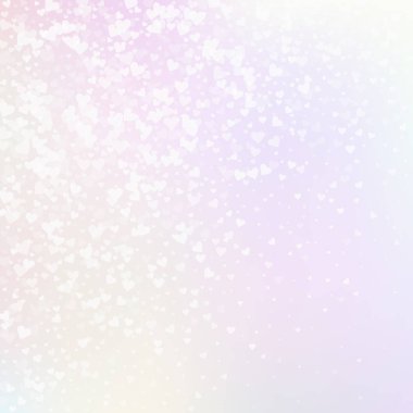 Beyaz kalp konfetileri sever. Sevgililer Günü Gradie