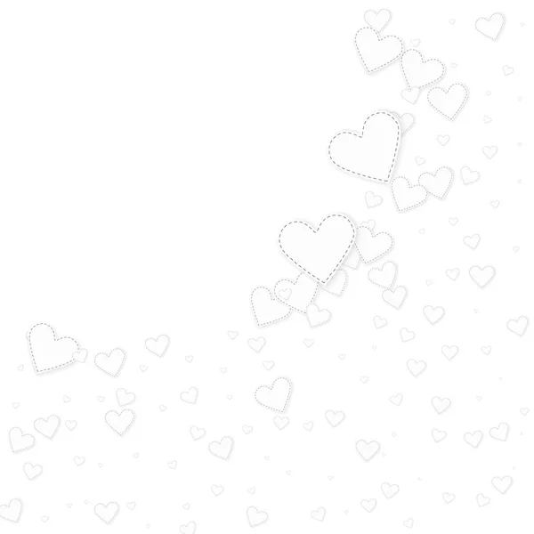 白い心の愛の告白。バレンタインデーのコーナー — ストックベクタ