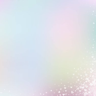 Beyaz kalp konfetileri sever. Sevgililer günü köşesi