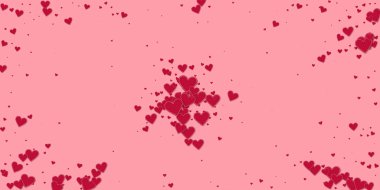 Kırmızı kalp konfetileri sever. Sevgililer günü patlayıcısı.