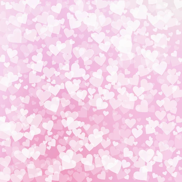 Witte hart liefde confettis. Valentijnsdag geklets — Stockvector