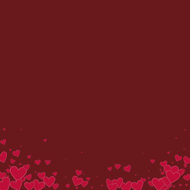 Kırmızı kalp aşk confettis. Sevgililer günü gradyan