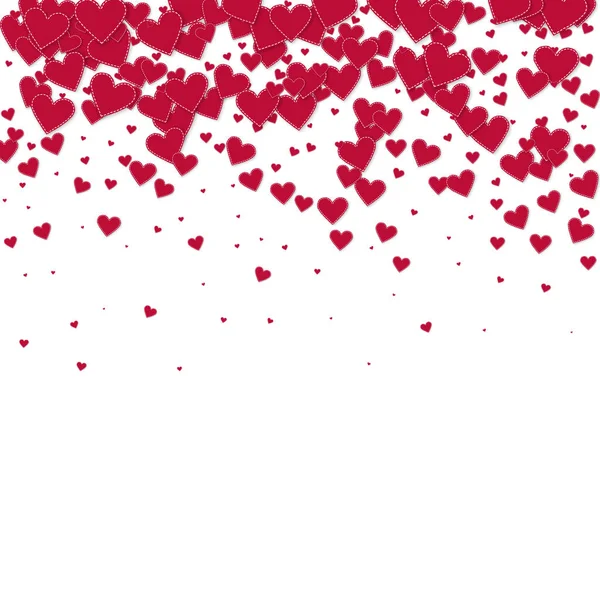 Le cœur rouge adore les confettis. Gradient de Saint-Valentin — Image vectorielle