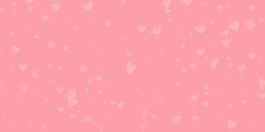 Pembe kalp aşk confettis. Sevgililer günü düşen