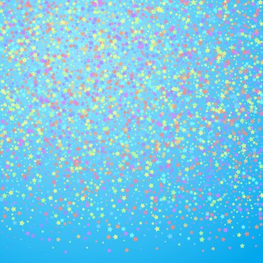 Şenlikli konfeti. Kutlama yıldızları. Renkli yıldız