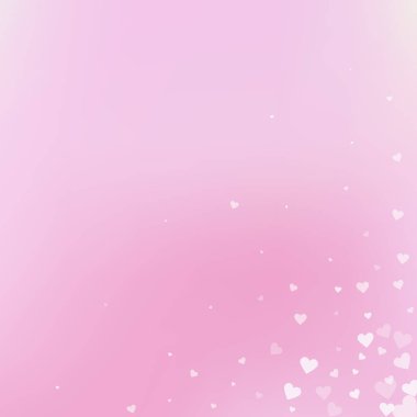 Beyaz kalp konfetileri sever. Sevgililer günü köşesi