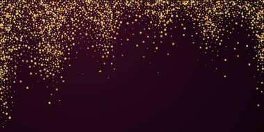 Altın yıldızlı, ışıl ışıl konfeti. Dağınık zm