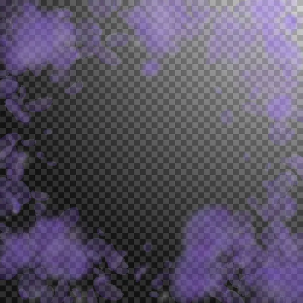 Des pétales de fleurs violettes tombent. Indéligible romain — Image vectorielle
