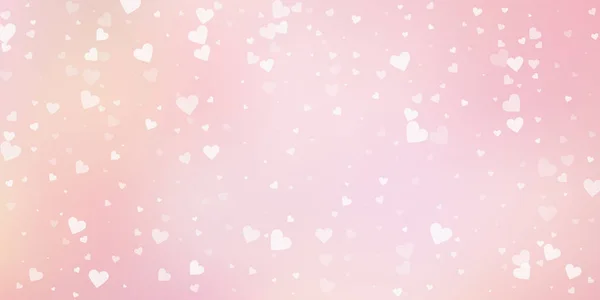 Coração branco amor confettis. Dia dos Namorados queda —  Vetores de Stock