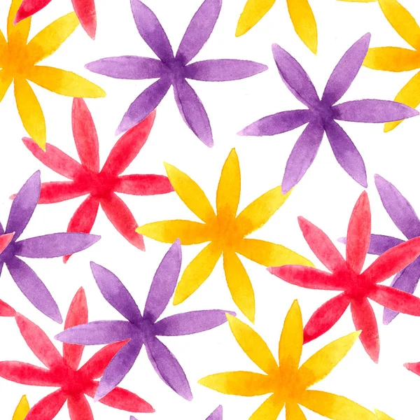 Cute watercolor floral seamless pattern. Colorful — Stock Photo, Image