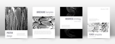 Kapak sayfası tasarımı şablonu. Minimalist broşür 