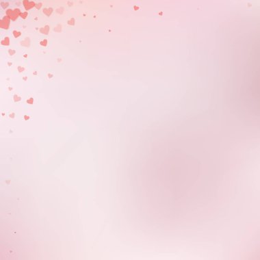 Kırmızı kalp aşk confettis. Sevgililer günü köşesi q