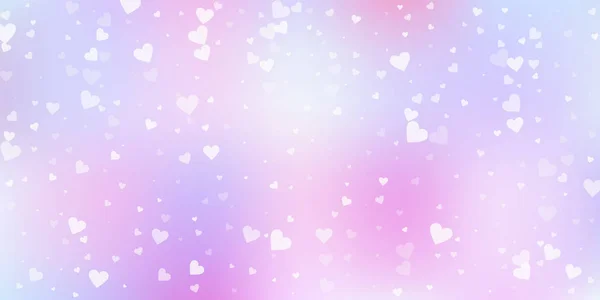 Le cœur blanc adore les confettis. Chute de la Saint-Valentin — Image vectorielle