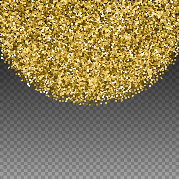 Glitter ouro luxo espumante confete. Espalhados — Vetor de Stock