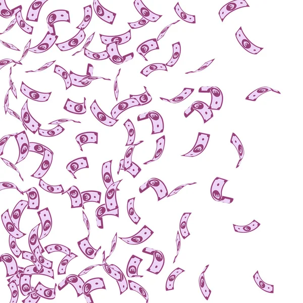 Avrupa Birliği Euro notları düşüyor. Kısaltılmış EUR faturası — Stok Vektör