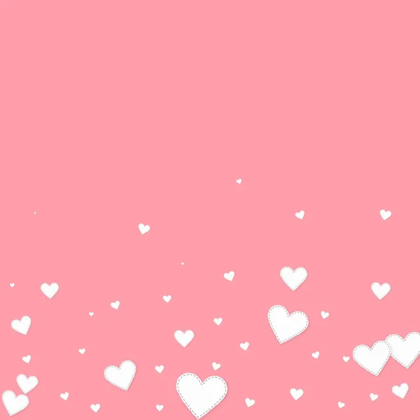 Le cœur blanc adore les confettis. Gradie de Saint-Valentin — Image vectorielle