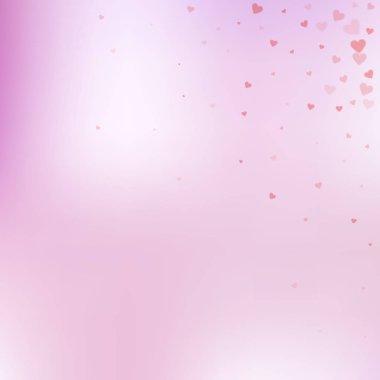 Kırmızı kalp aşk confettis. Sevgililer günü köşe n