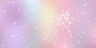 Beyaz kalp konfetileri sever. Sevgililer Günü sona eriyor.