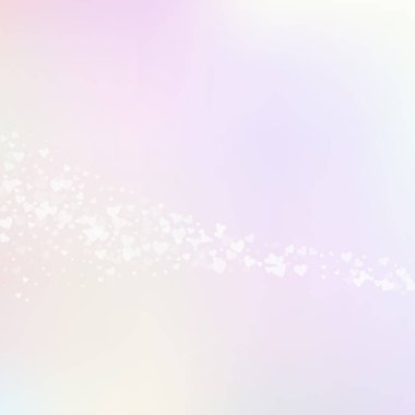 Beyaz kalp aşk confettis. Sevgililer günü kuyruklu yıldız 