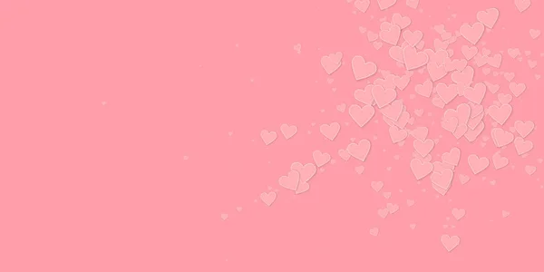 Pink heart love confettis. Valentine's day explosi — Stock Vector