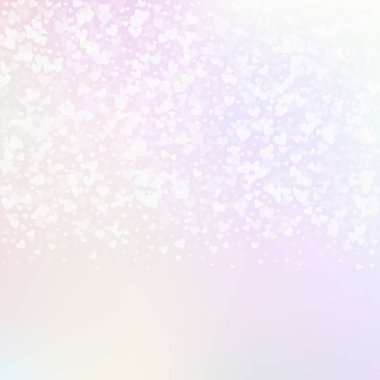 Beyaz kalp konfetileri sever. Sevgililer Günü Gradie