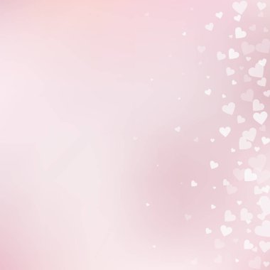 Beyaz kalp konfetileri sever. Sevgililer Günü Gradie