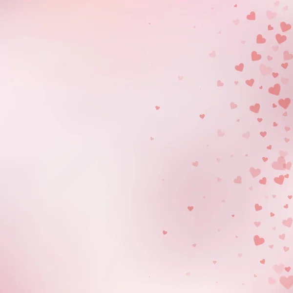 레드 심장 사랑 confettis입니다. 발렌타인의 날 그라데이션 — 스톡 벡터
