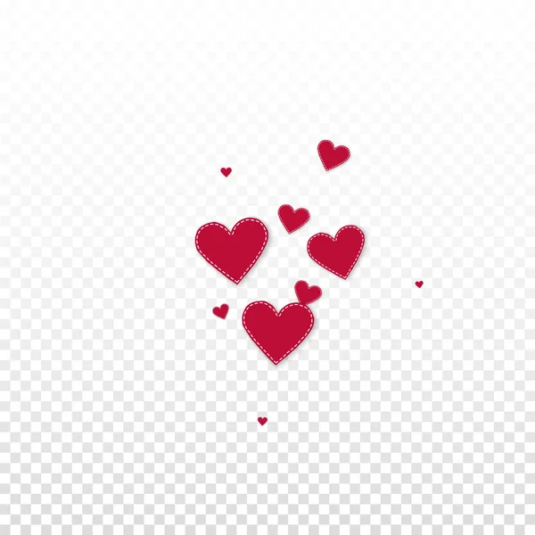 Coração vermelho amor confettis. Dia dos Namorados explosio — Vetor de Stock