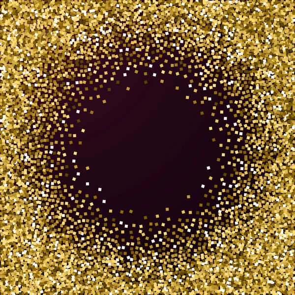 Glitter de oro confeti espumoso de lujo. Dispersos — Vector de stock