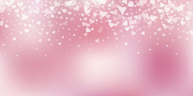 Beyaz kalp konfetileri sever. Sevgililer Günü Gradie