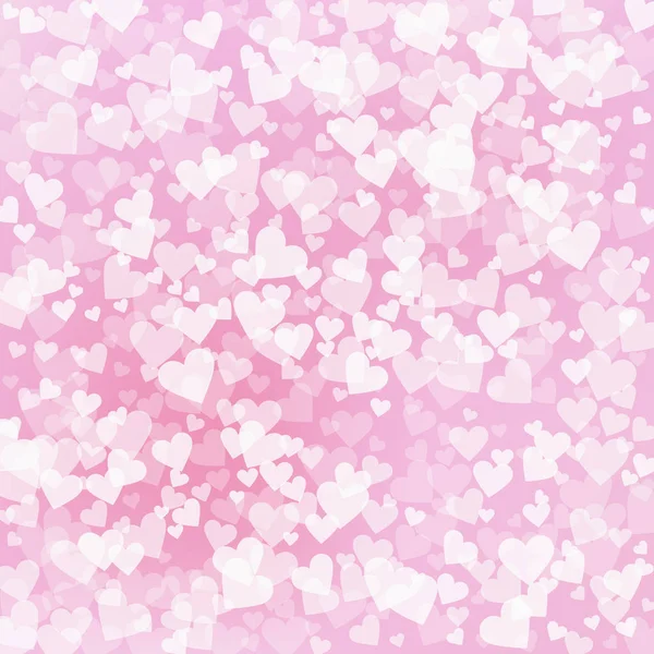 Le cœur blanc adore les confettis. Patter Saint-Valentin — Image vectorielle