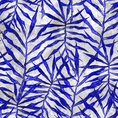 Tropikal seamless modeli. Suluboya dikenli palm 