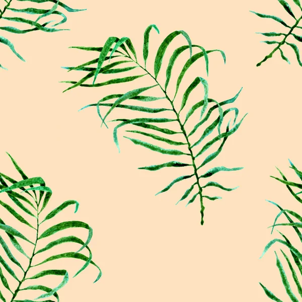Tropiska sömlösa mönster. Akvarell flaxande pal — Stockfoto