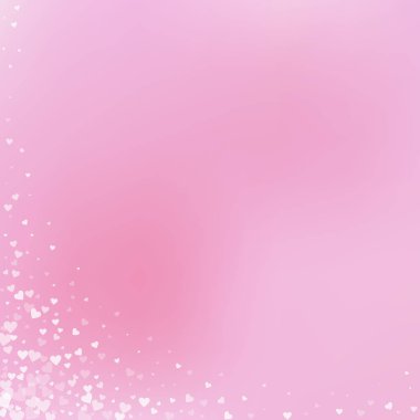 Beyaz kalp konfetileri sever. Sevgililer günü köşesi