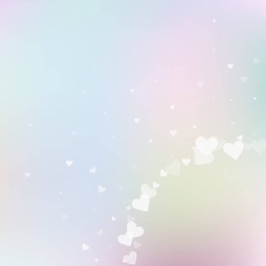 Beyaz kalp konfetileri sever. Sevgililer günü köşesi