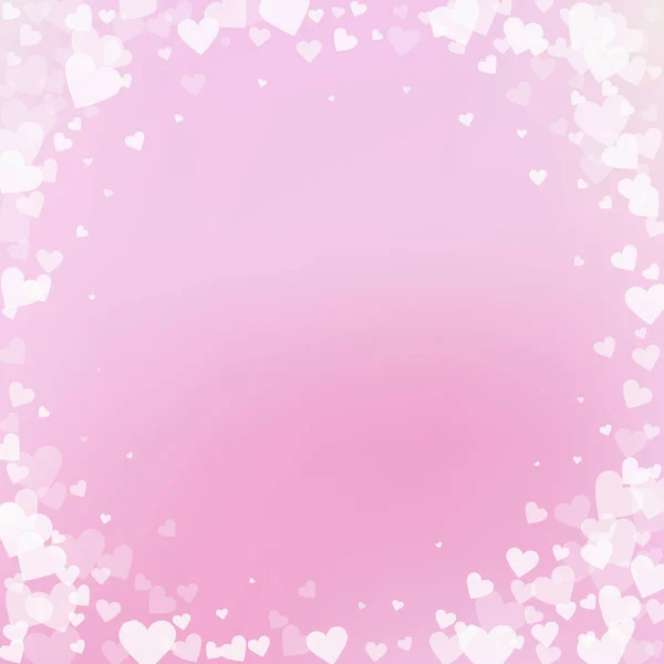 Weiße Herzen lieben Konfettis. Valentinstag-Vignette — Stockvektor