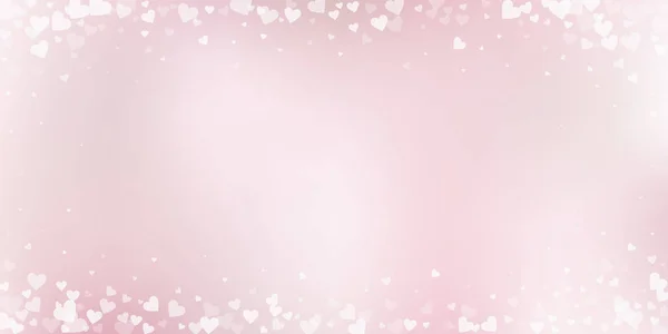 Le cœur blanc adore les confettis. vignet Saint-Valentin — Image vectorielle