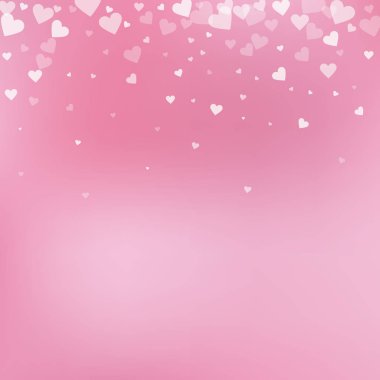 Beyaz kalp konfetileri sever. Sevgililer Günü Gradie