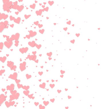 Pembe kalp aşk konfetileri. Sevgililer Günü Gradyanı