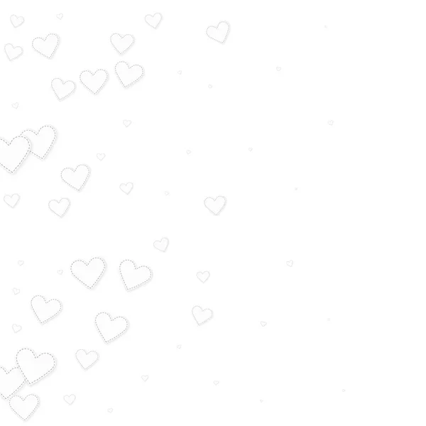 White heart love confettis. Valentine's day gradie — Stock Vector