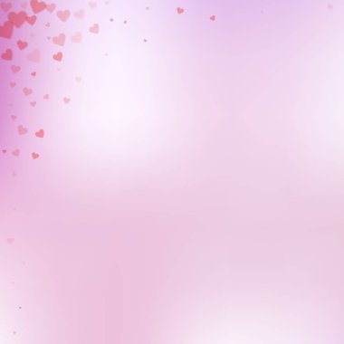 Kırmızı kalp aşk confettis. Sevgililer günü köşe p