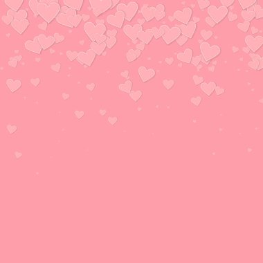 Pembe kalp aşk konfetileri. Sevgililer Günü Gradyanı