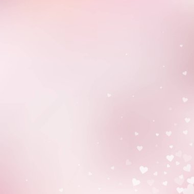 Beyaz kalp konfetileri sever. Sevgililer günü köşesi