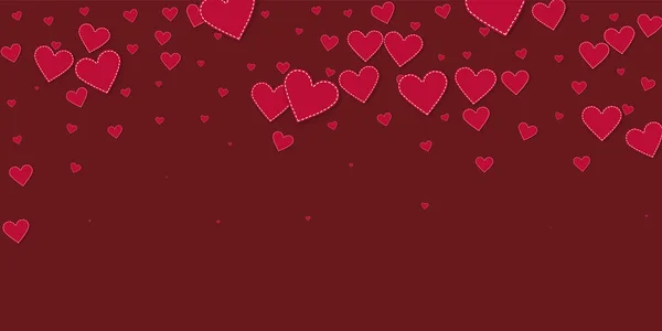 Red heart love confettis. Valentine\'s day falling