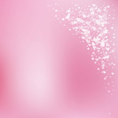 Beyaz kalp konfetileri sever. Sevgililer günü köşesi